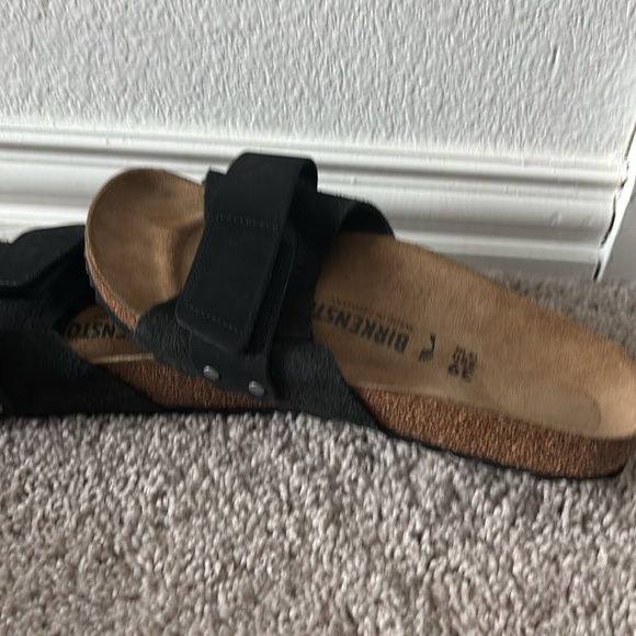 NEW Birkenstock Oida Black Leather Suede Sandals Size 39 - Picture 4 of 7